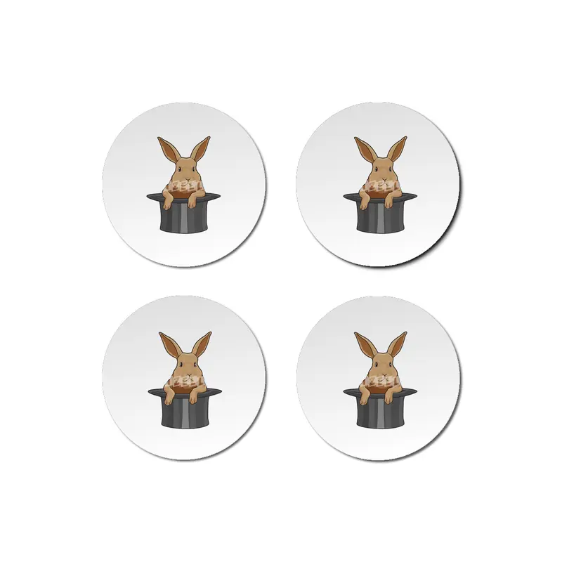 Rabbit Magician Magic hat Bardak Altlığı