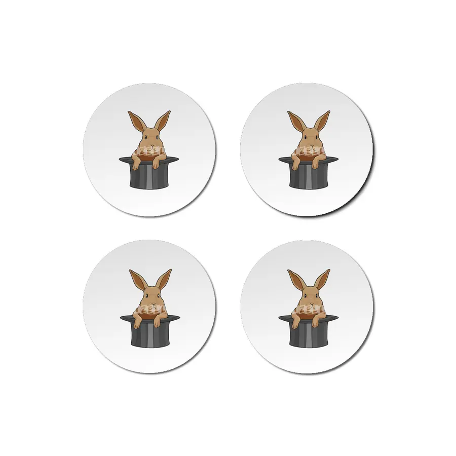 Rabbit Magician Magic hat Bardak Altlığı