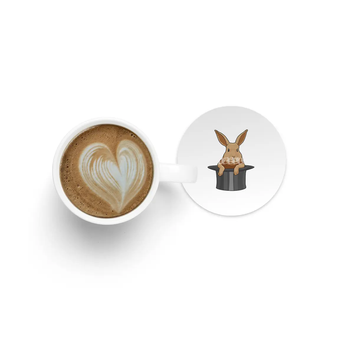 Rabbit Magician Magic hat Bardak Altlığı
