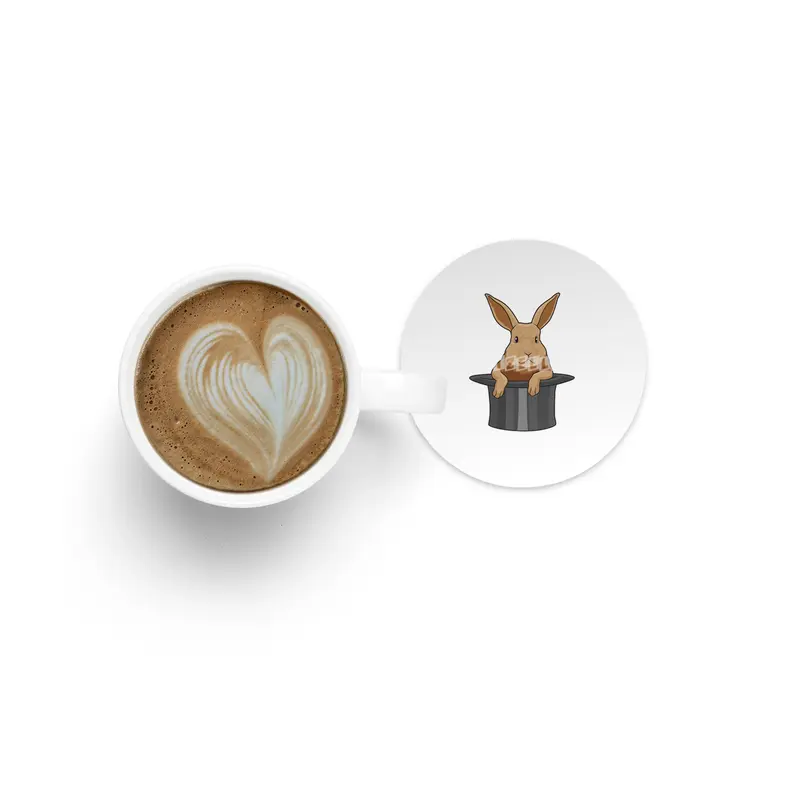 Rabbit Magician Magic hat Bardak Altlığı