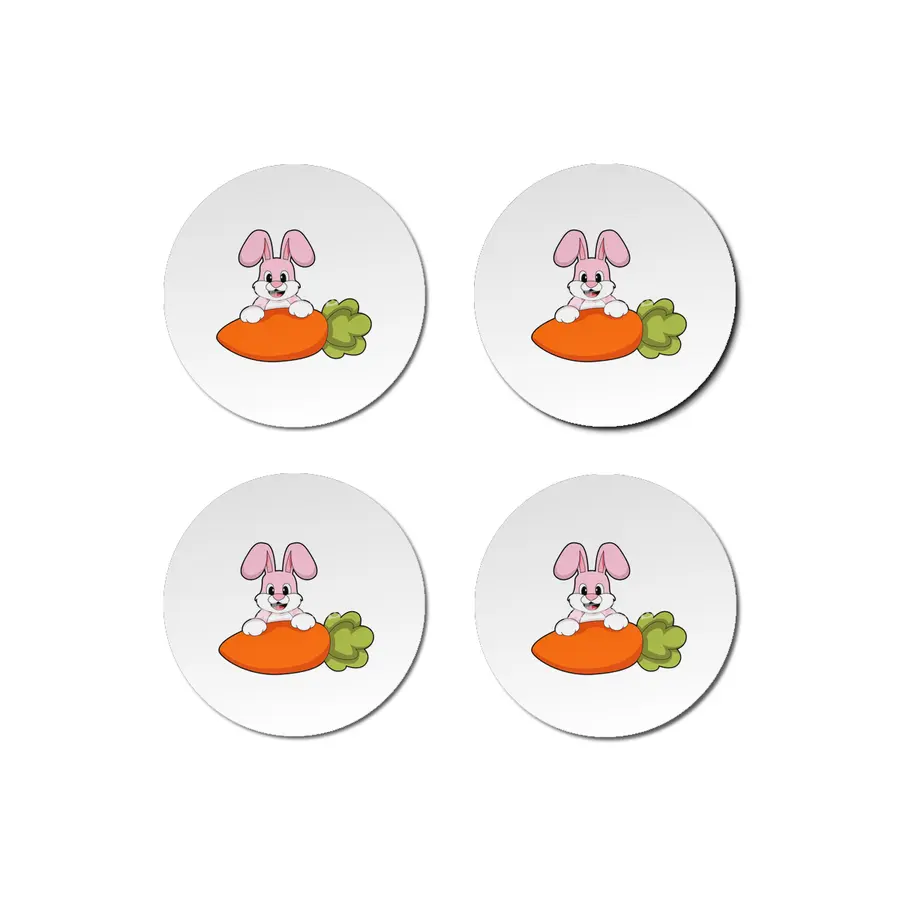Rabbit with Carrot Bardak Altlığı