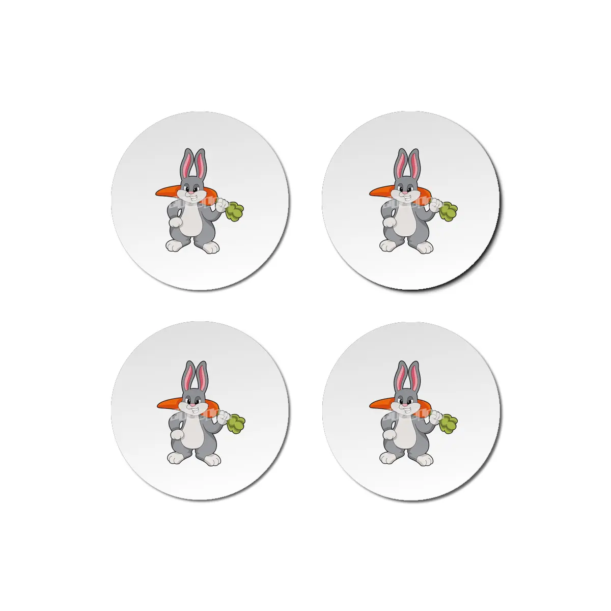 Rabbit with Carrot Bardak Altlığı