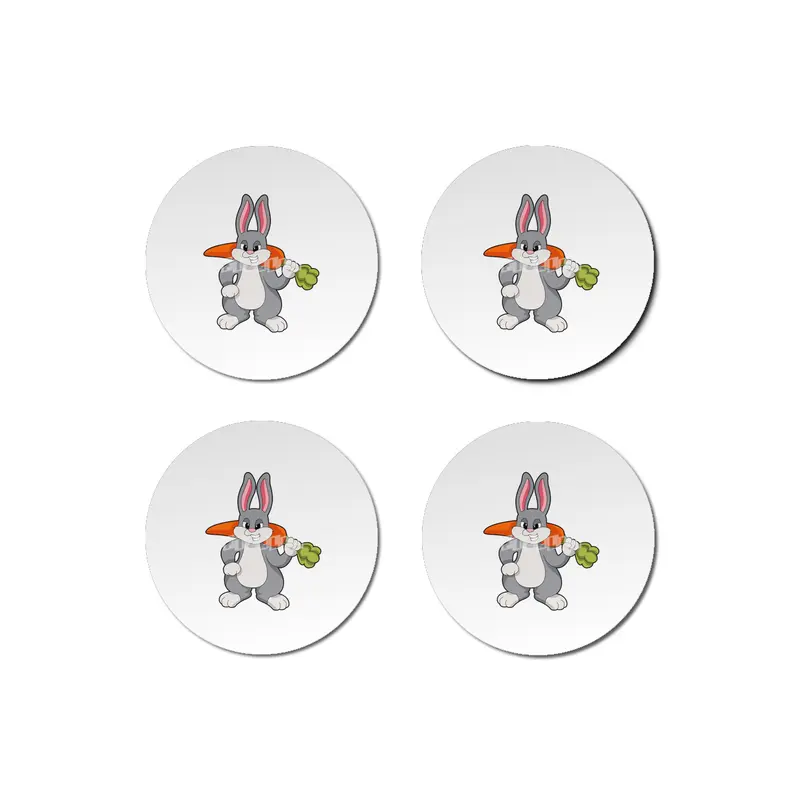 Rabbit with Carrot Bardak Altlığı