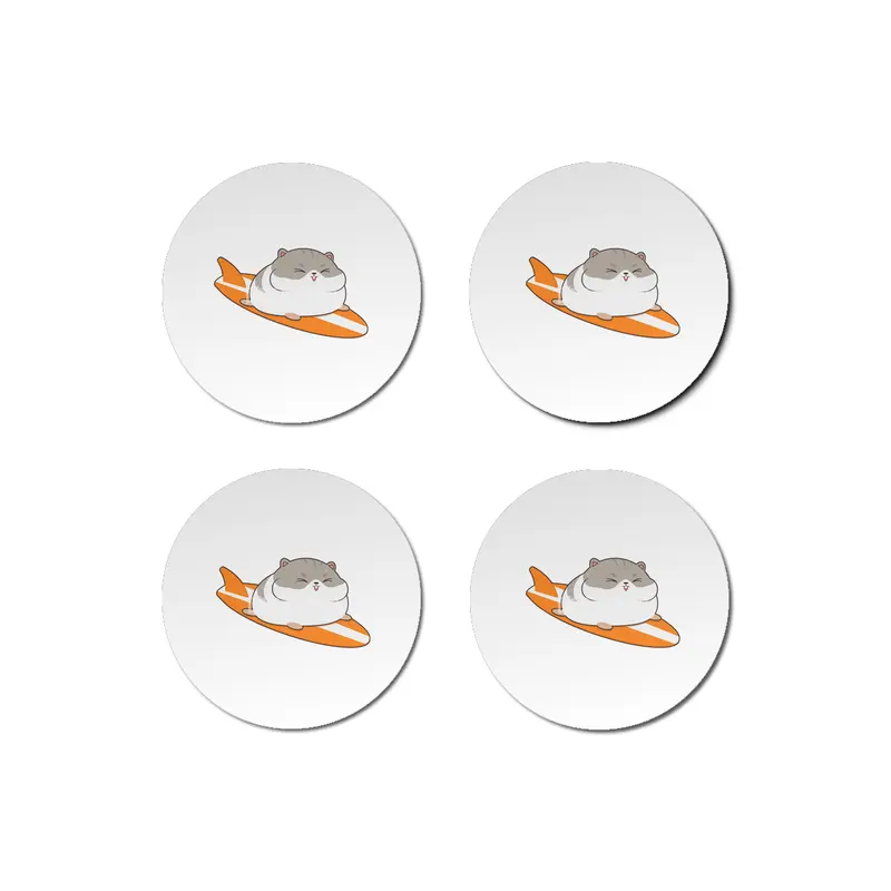 Hamster as Surfer with Surfboard Bardak Altlığı