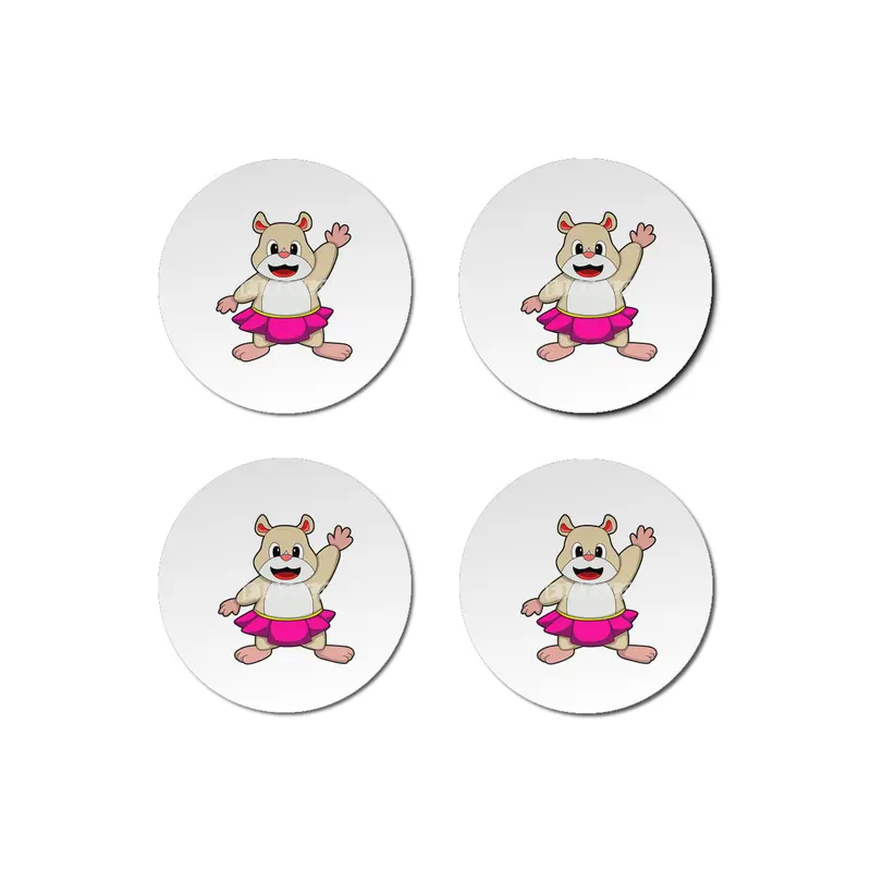 Hamster at Dance with Skirt Bardak Altlığı