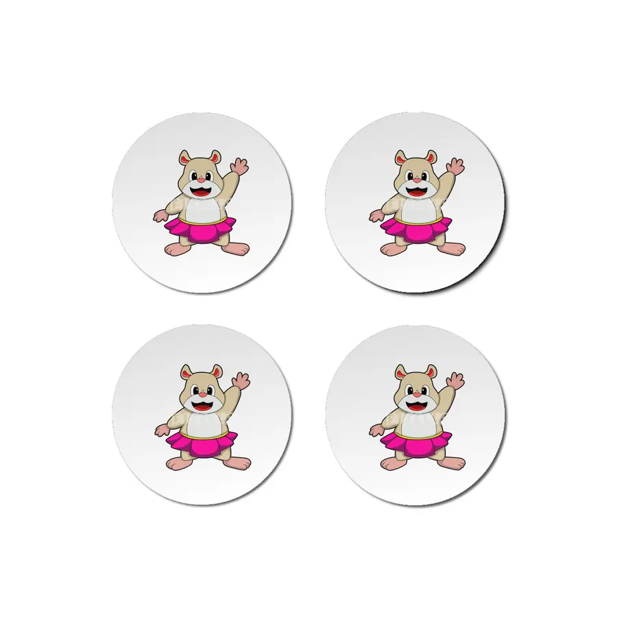 Hamster at Dance with Skirt Bardak Altlığı