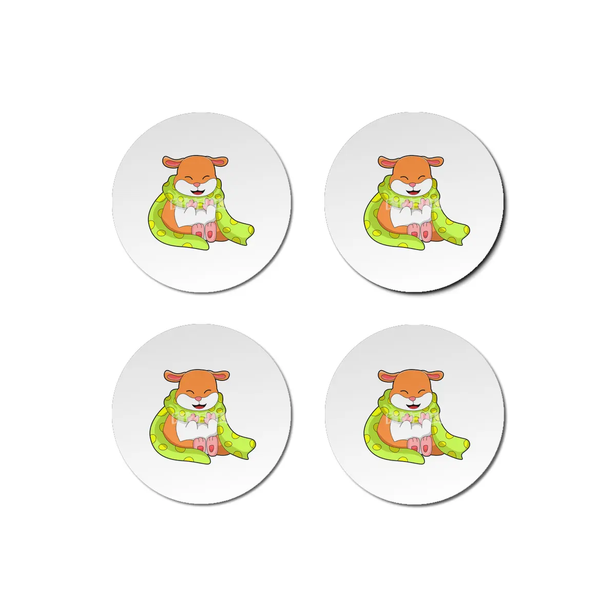 Hamster with Scarf Bardak Altlığı