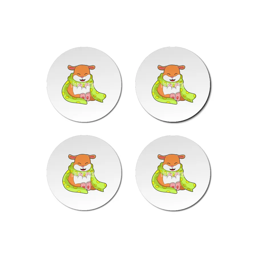 Hamster with Scarf Bardak Altlığı