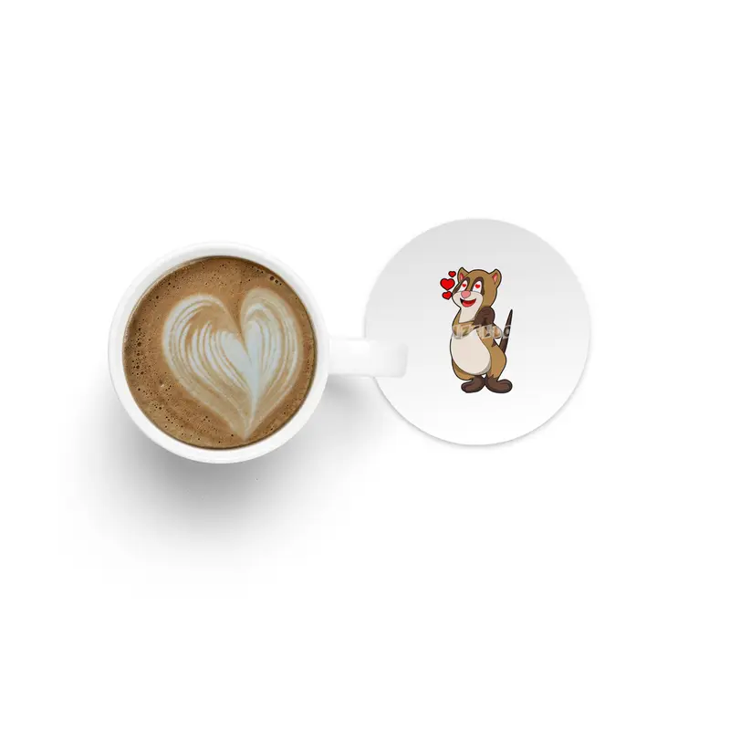 Meerkat with Hearts Bardak Altlığı