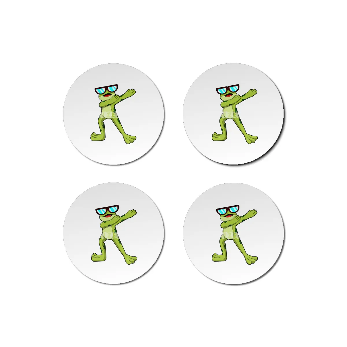 Frog at Hip Hop Dance Bardak Altlığı