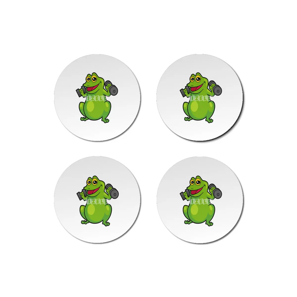 Frog at shoulder training with Dumbbells Bardak Altlığı