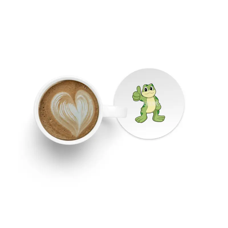 Frog with Approve Bardak Altlığı