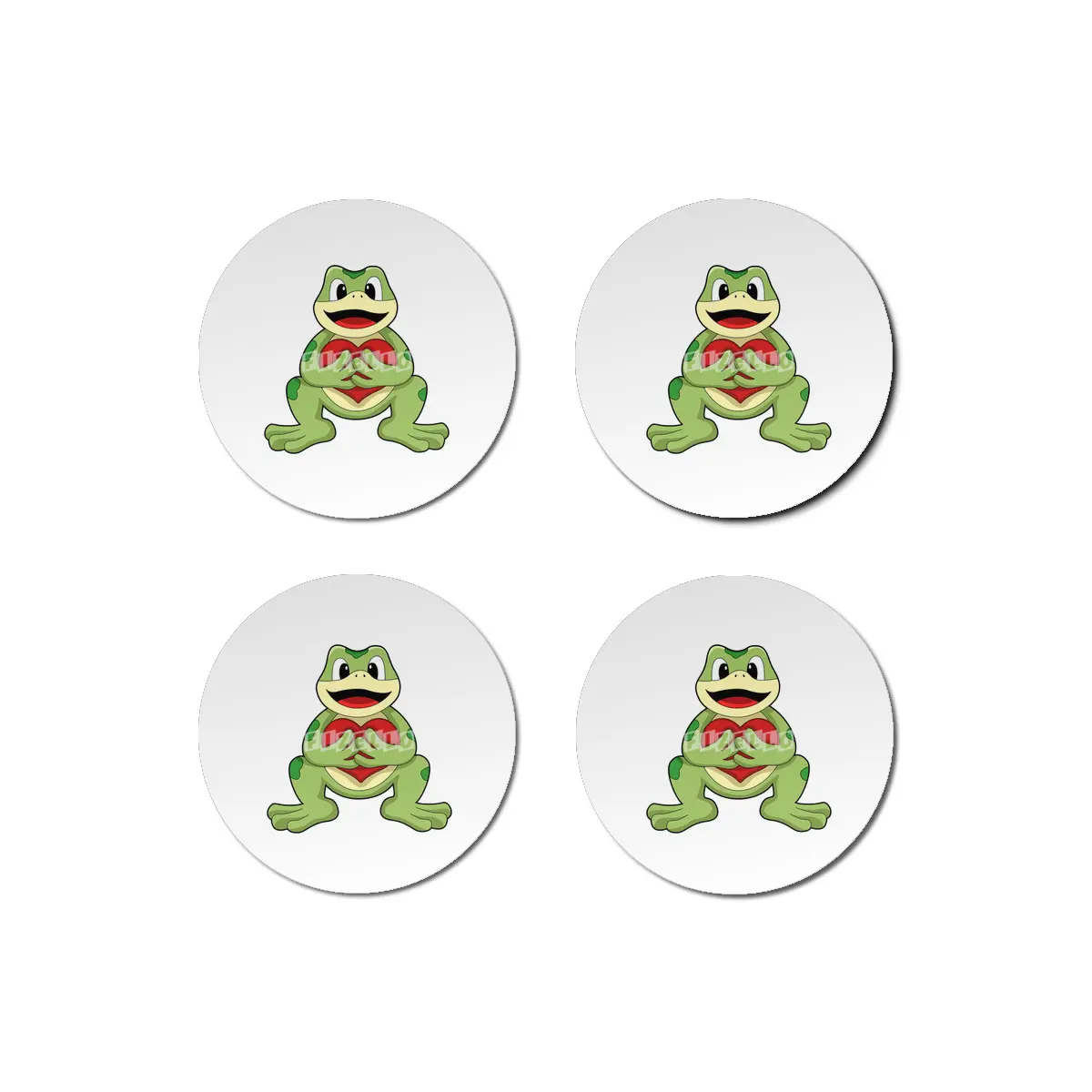 Frog with Heart Bardak Altlığı
