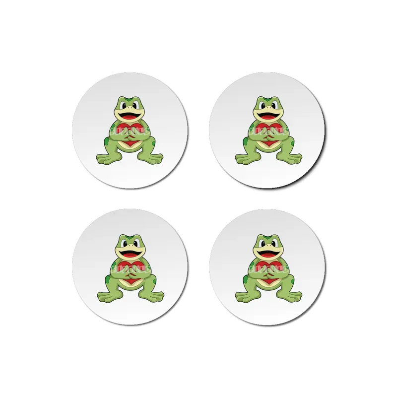Frog with Heart Bardak Altlığı