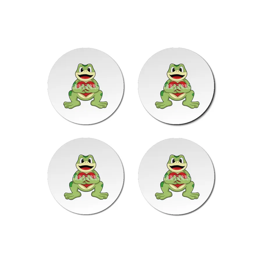 Frog with Heart Bardak Altlığı
