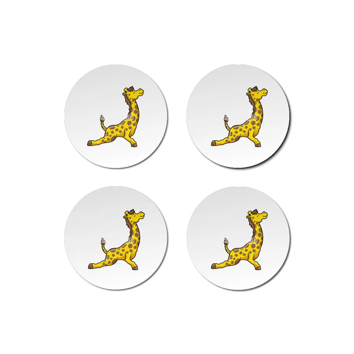 Giraffe at Yoga Stretching exercises Legs & Neck Bardak Altlığı