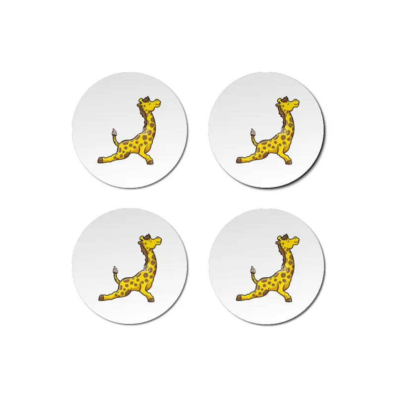 Giraffe at Yoga Stretching exercises Legs & Neck Bardak Altlığı