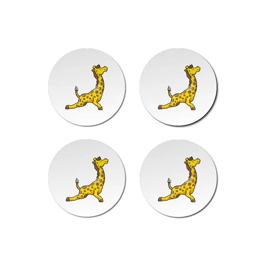 Giraffe at Yoga Stretching exercises Legs & Neck Bardak Altlığı