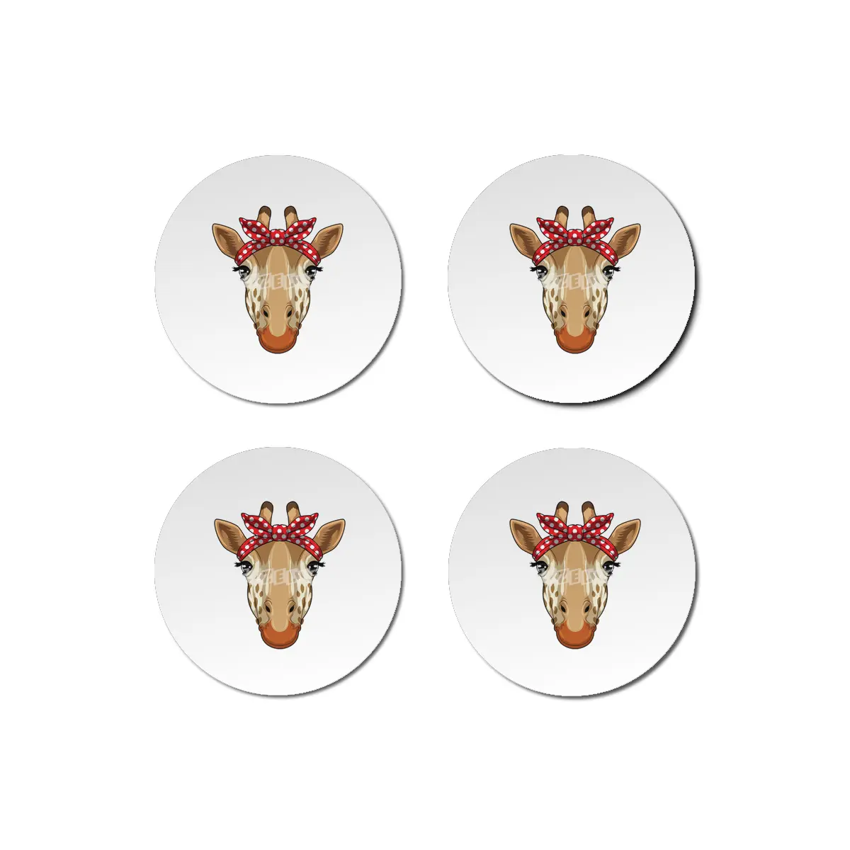 Giraffe with Bandana Bardak Altlığı