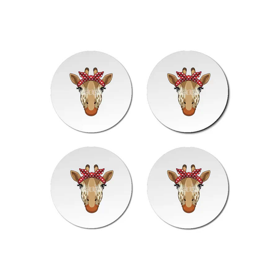 Giraffe with Bandana Bardak Altlığı