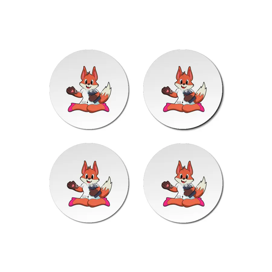 Fox as Nurse with Notepad Bardak Altlığı
