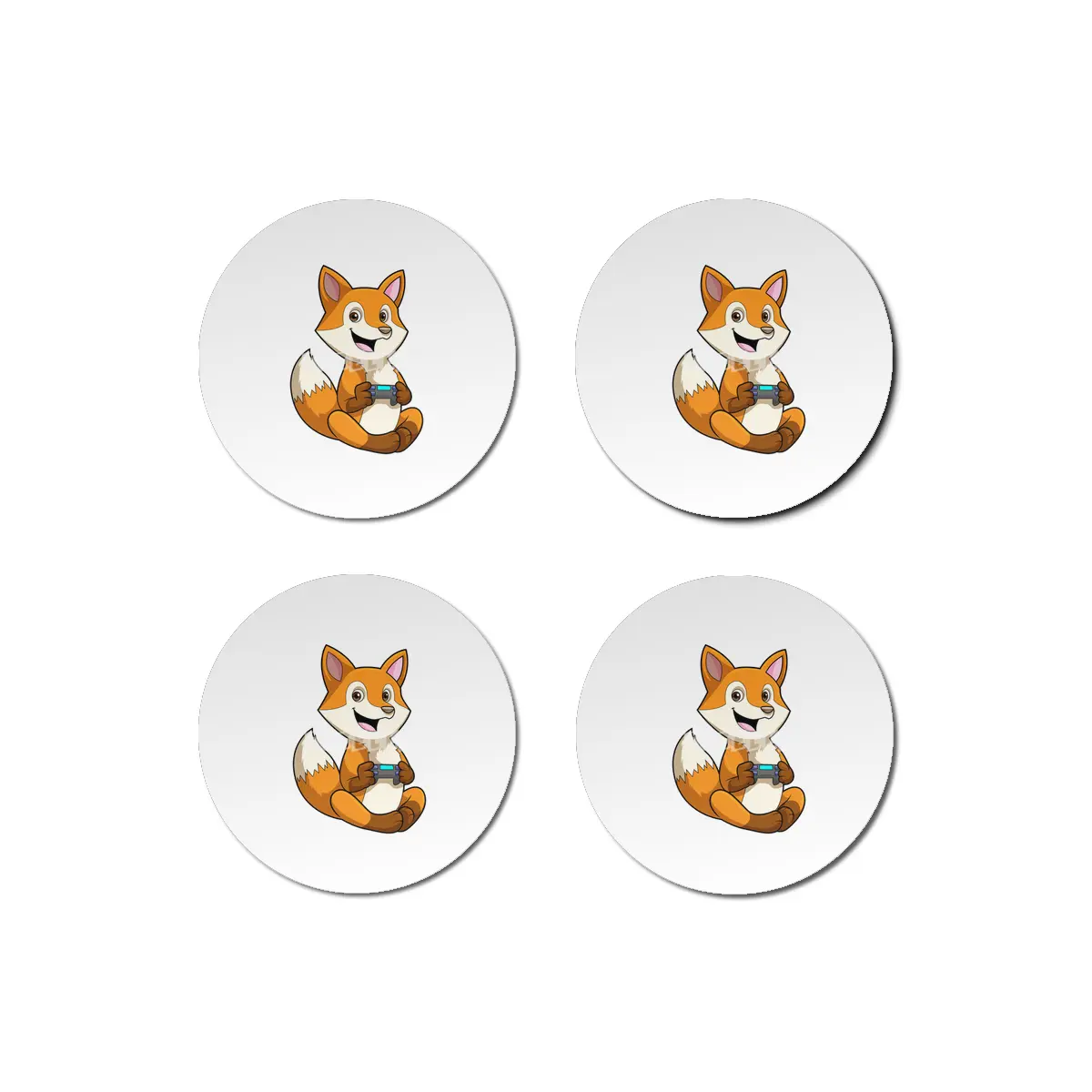 Fox at Playing with Controller Bardak Altlığı