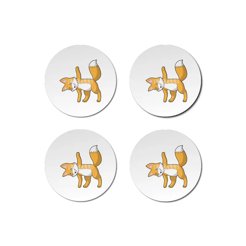 Fox at Yoga Stretching Bardak Altlığı