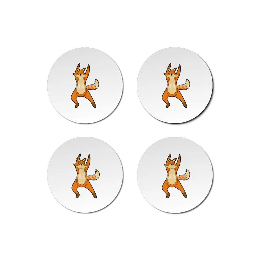 Fox at Yoga Stretching exercise Bardak Altlığı