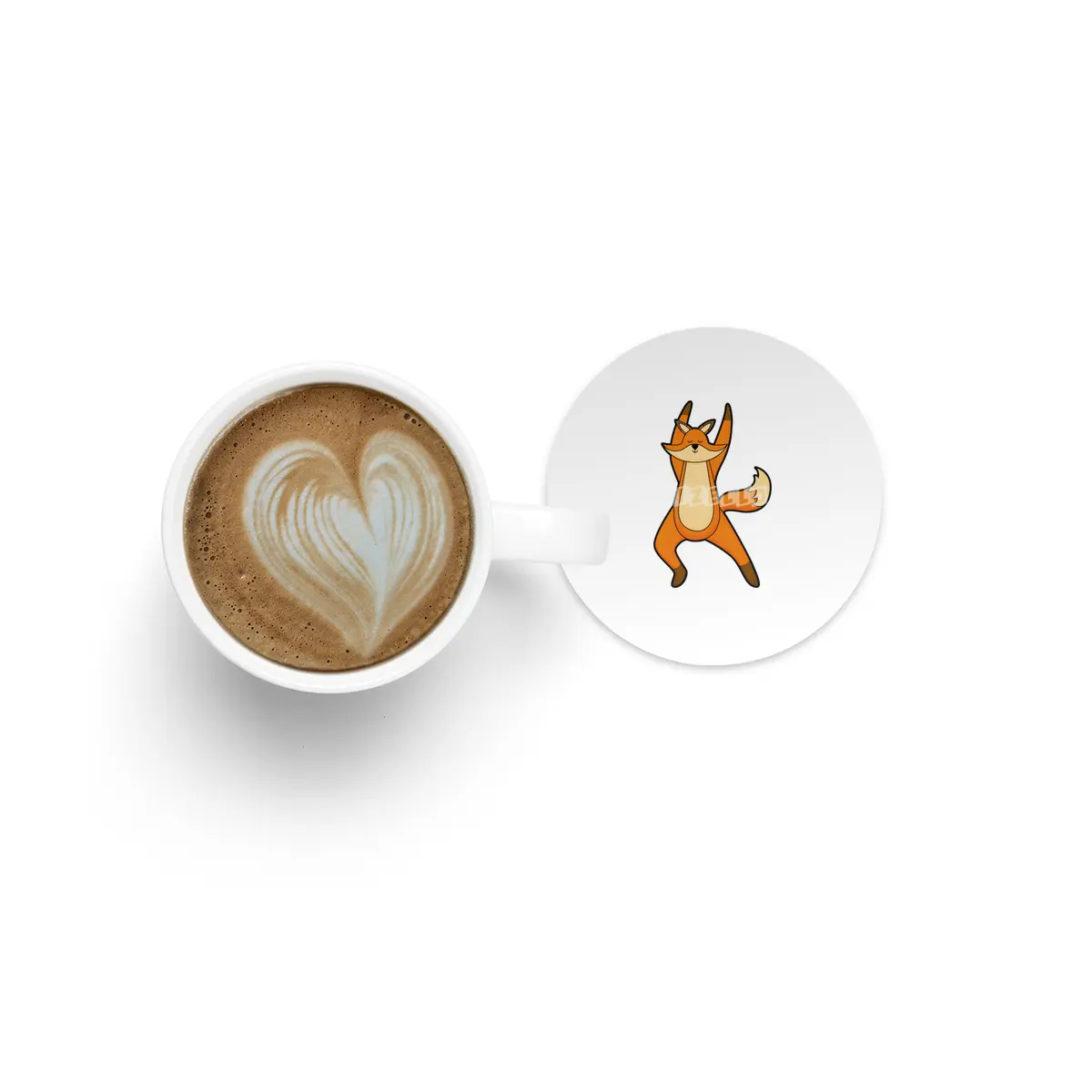 Fox at Yoga Stretching exercise Bardak Altlığı