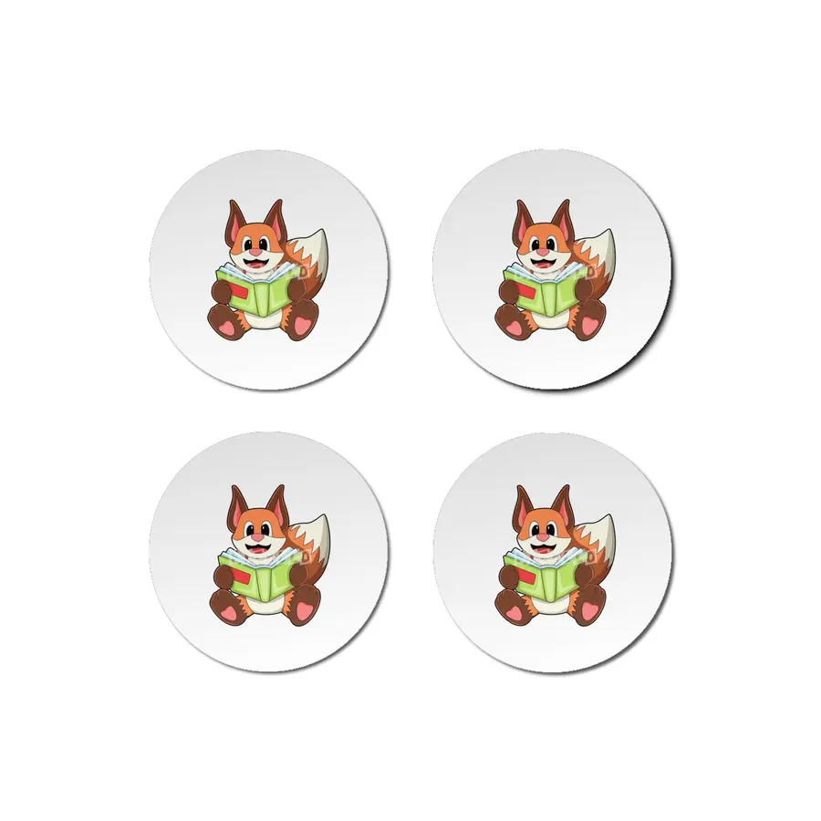 Fox with Book Bardak Altlığı