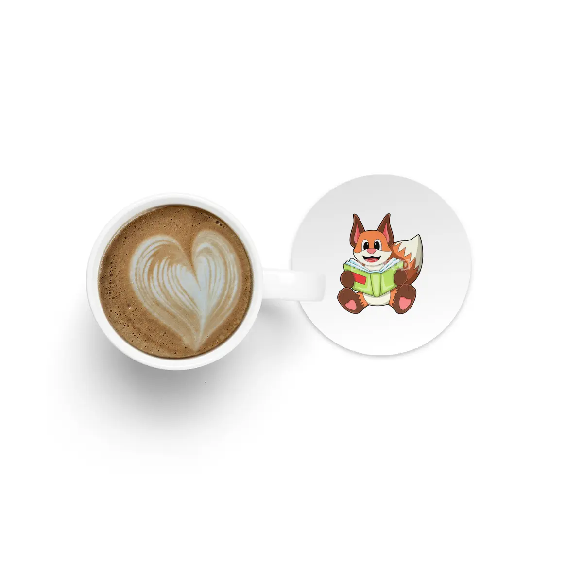 Fox with Book Bardak Altlığı