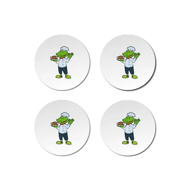 Frog as Cook with Serving plate & Chicken Bardak Altlığı