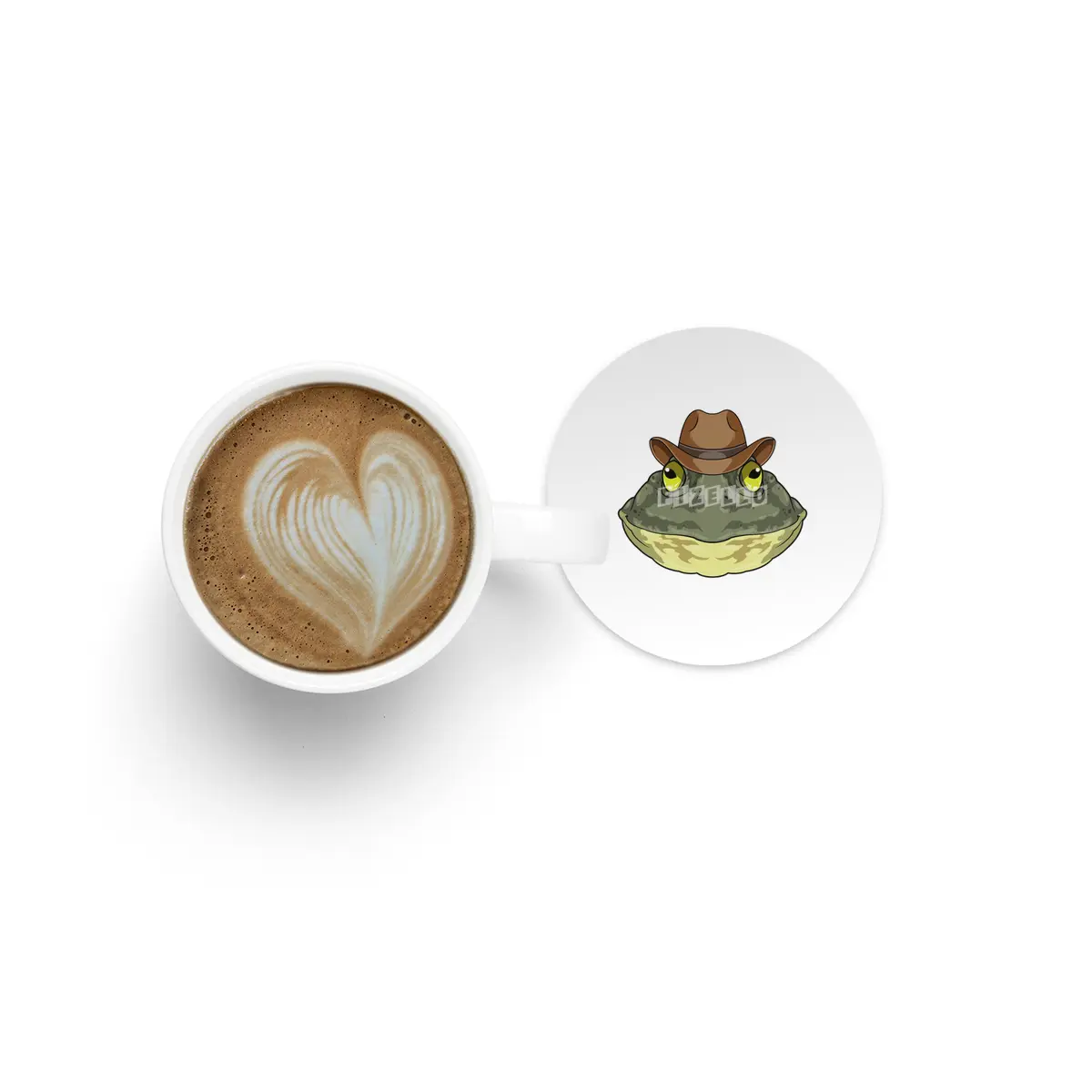 Frog as Cowboy with Hat Bardak Altlığı