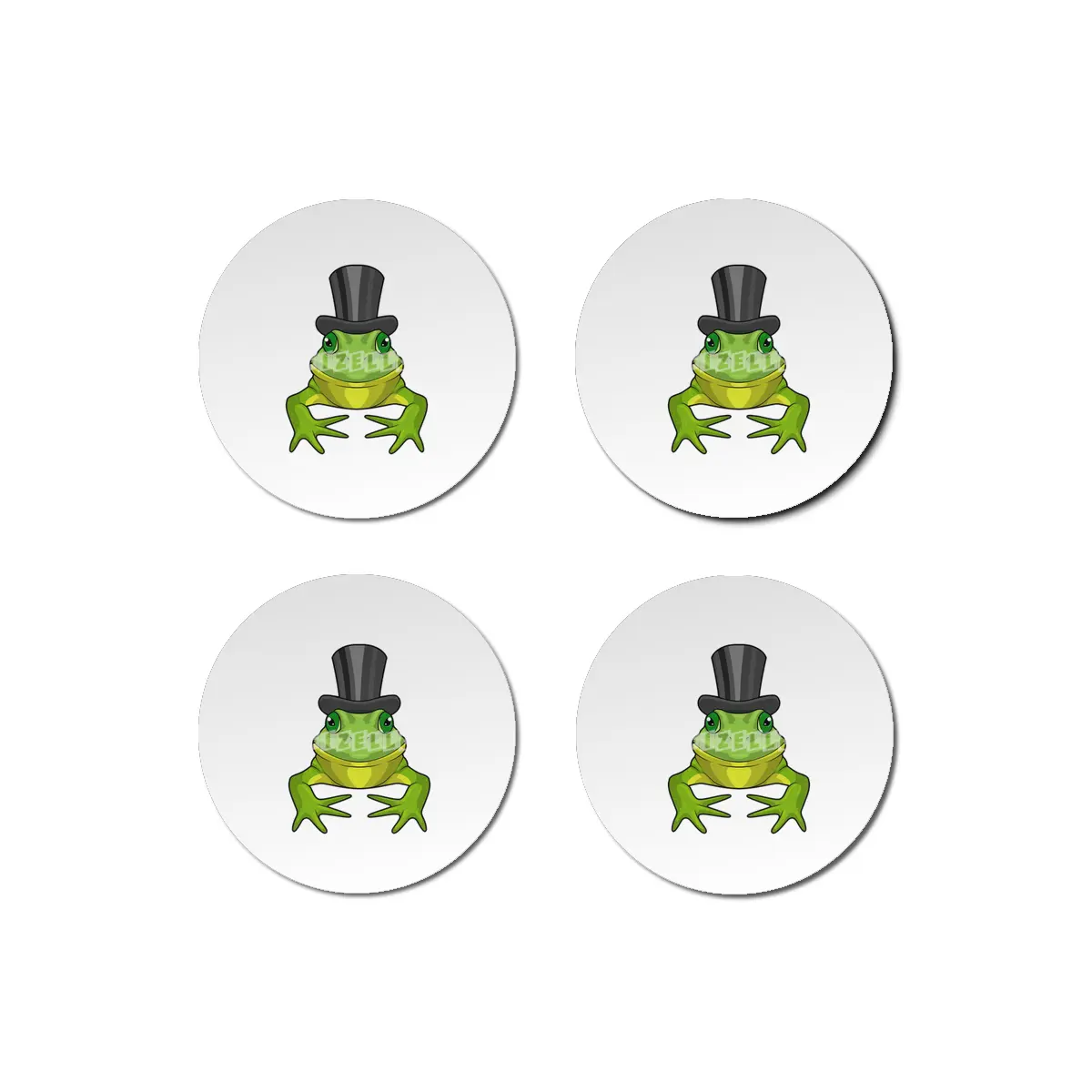 Frog as Gentleman with Top hat Bardak Altlığı