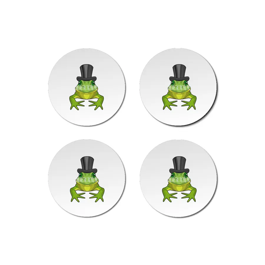 Frog as Gentleman with Top hat Bardak Altlığı