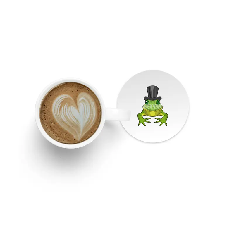 Frog as Gentleman with Top hat Bardak Altlığı