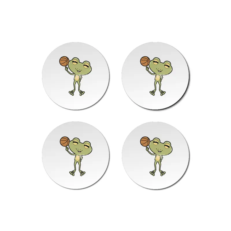 Frog at Basketball Sports Bardak Altlığı