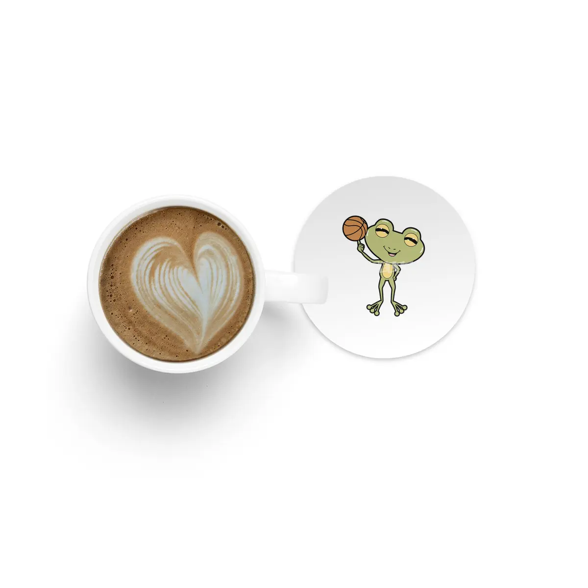 Frog at Basketball Sports Bardak Altlığı