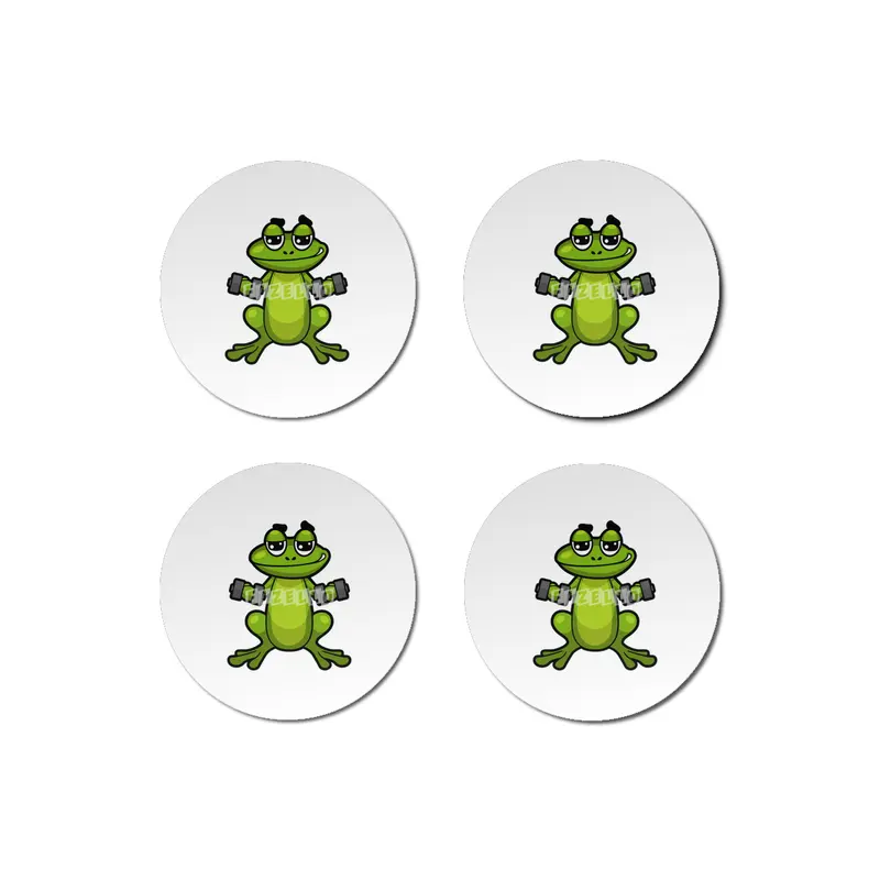 Frog at Biceps training with Dumbbells Bardak Altlığı