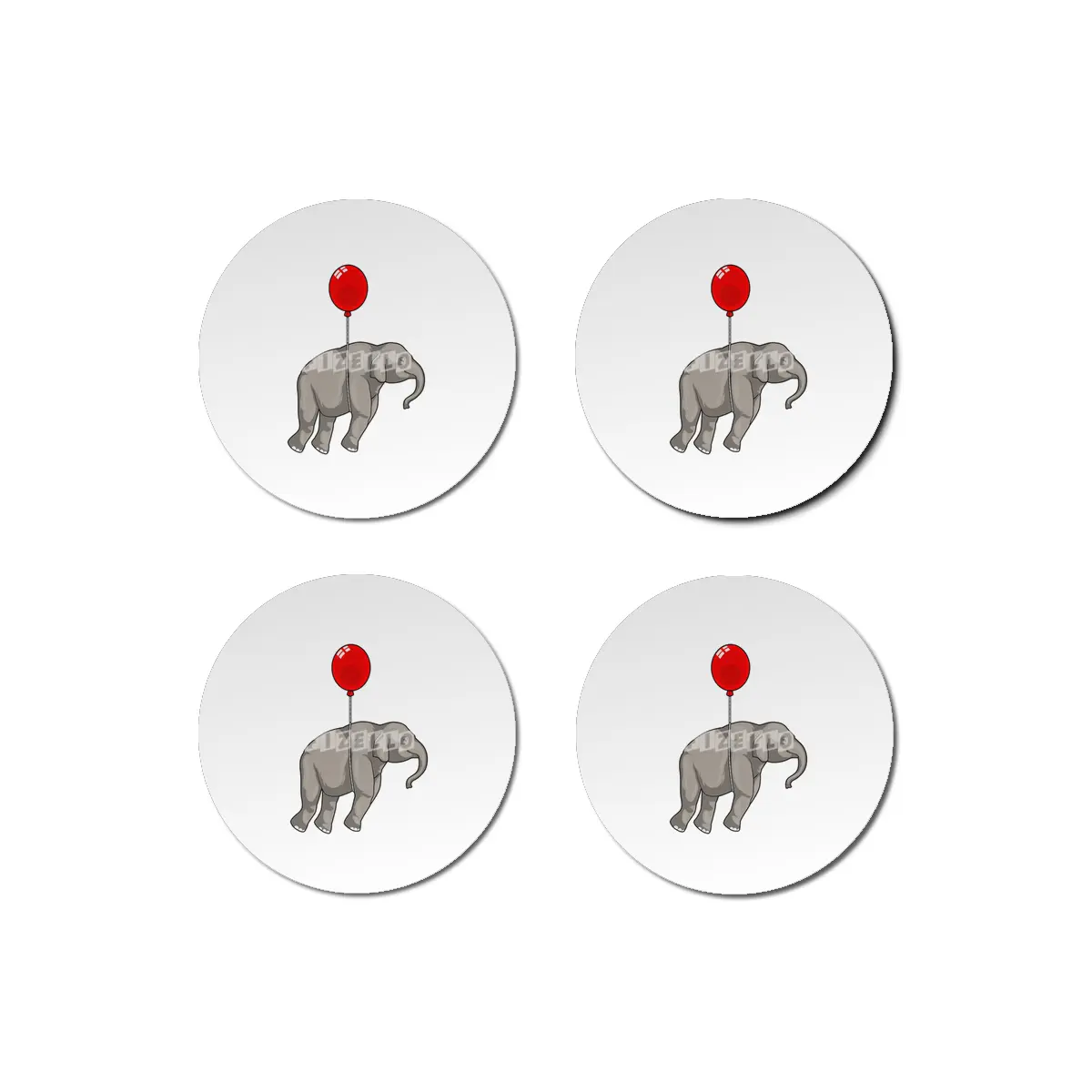 Elephant with Balloon Bardak Altlığı