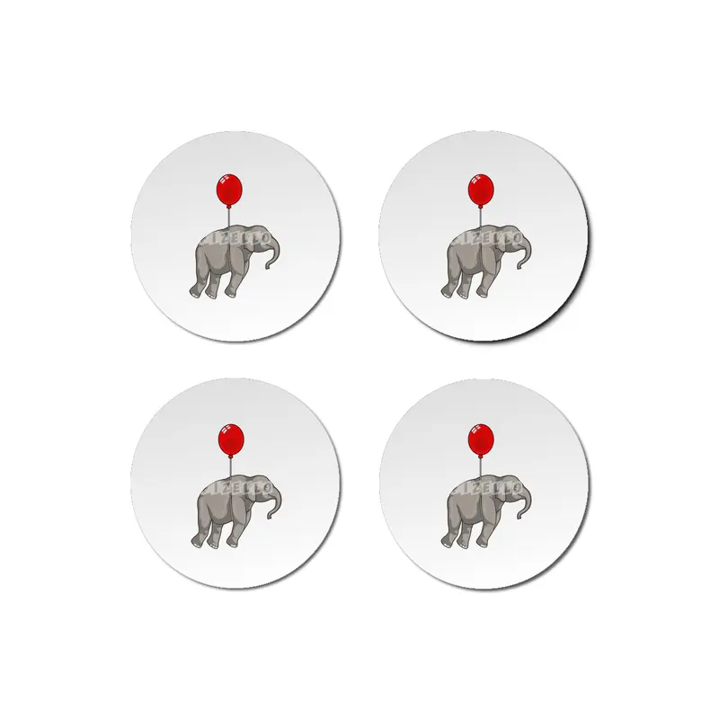 Elephant with Balloon Bardak Altlığı