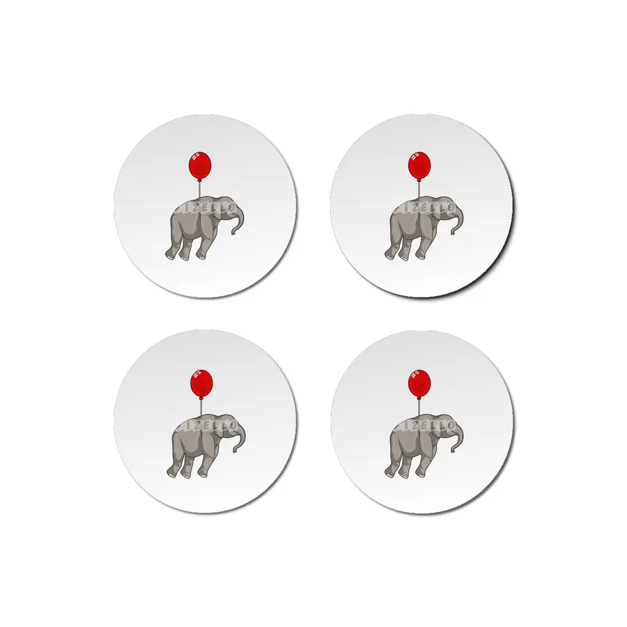 Elephant with Balloon Bardak Altlığı