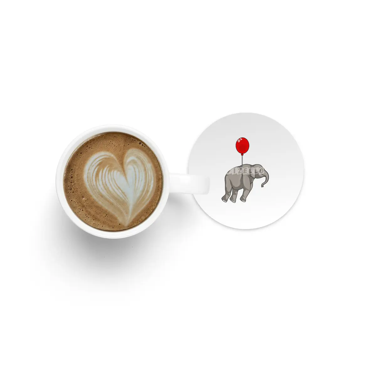Elephant with Balloon Bardak Altlığı