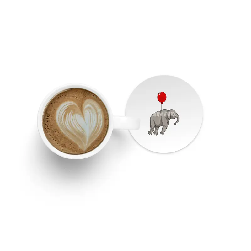 Elephant with Balloon Bardak Altlığı