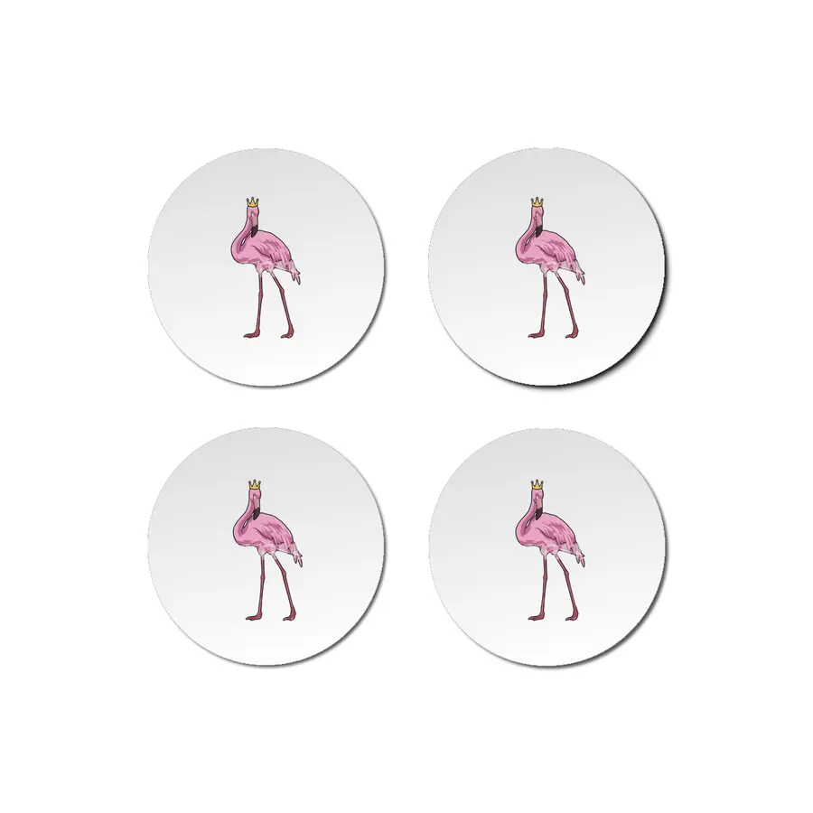 Flamingo with Crown Bardak Altlığı