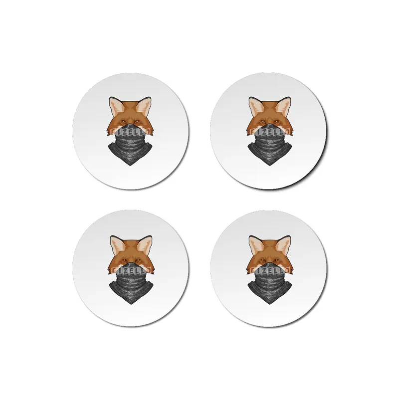 Fox as Bandit with Kerchief Bardak Altlığı