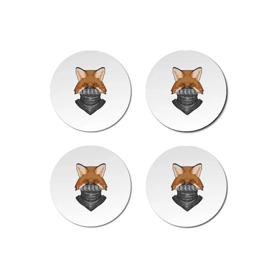 Fox as Bandit with Kerchief Bardak Altlığı