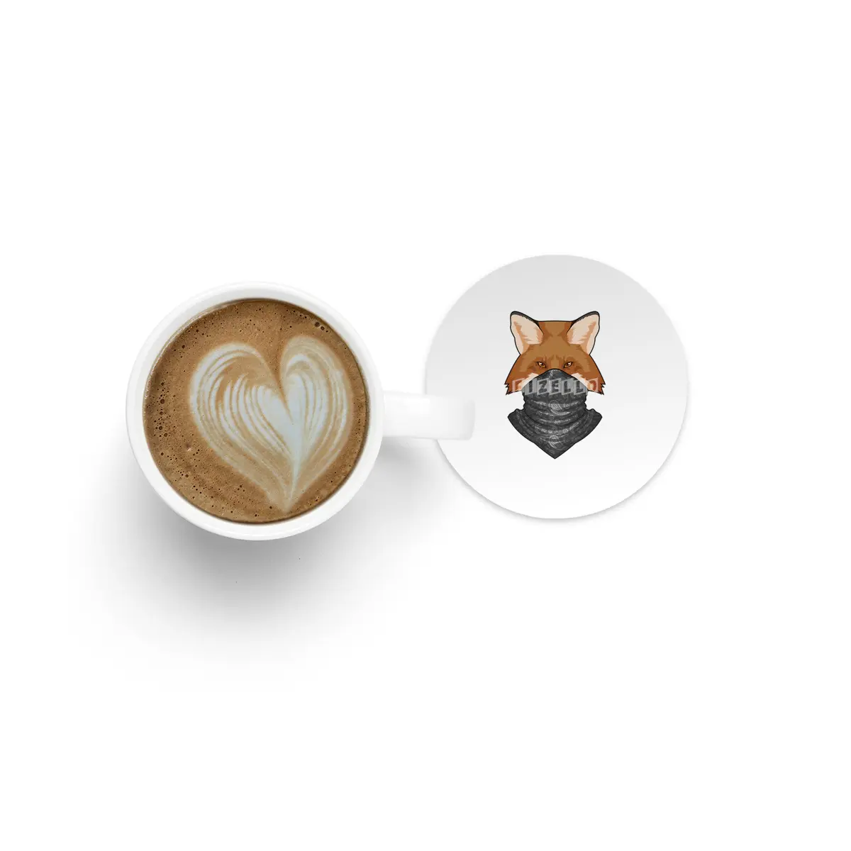 Fox as Bandit with Kerchief Bardak Altlığı