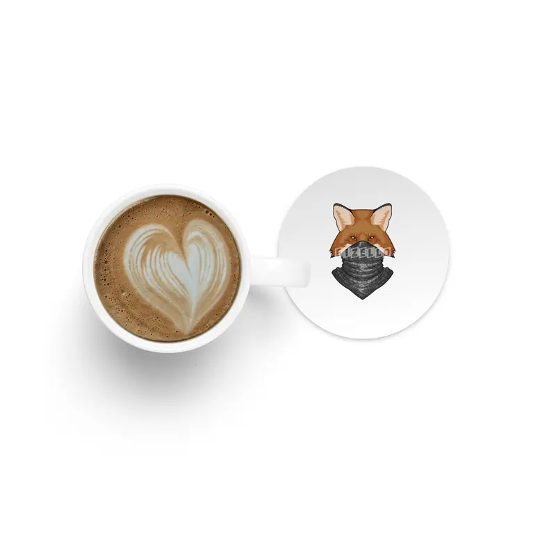 Fox as Bandit with Kerchief Bardak Altlığı