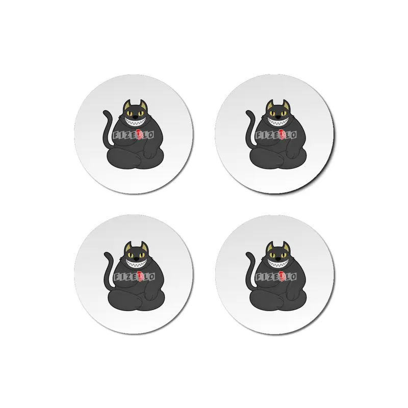 Cat at Poker with Poker cards Bardak Altlığı